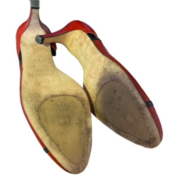 Abella "True Comfort" Red Slingback Heels Size 7.5M - Picture 5 of 5